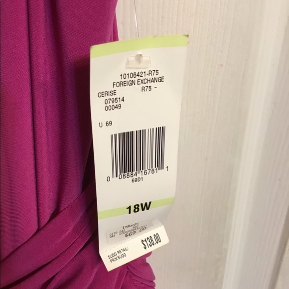 NWT PLUS SIZE JONES NEW YORK DEEP PINK DRESS - Picture 6 of 6